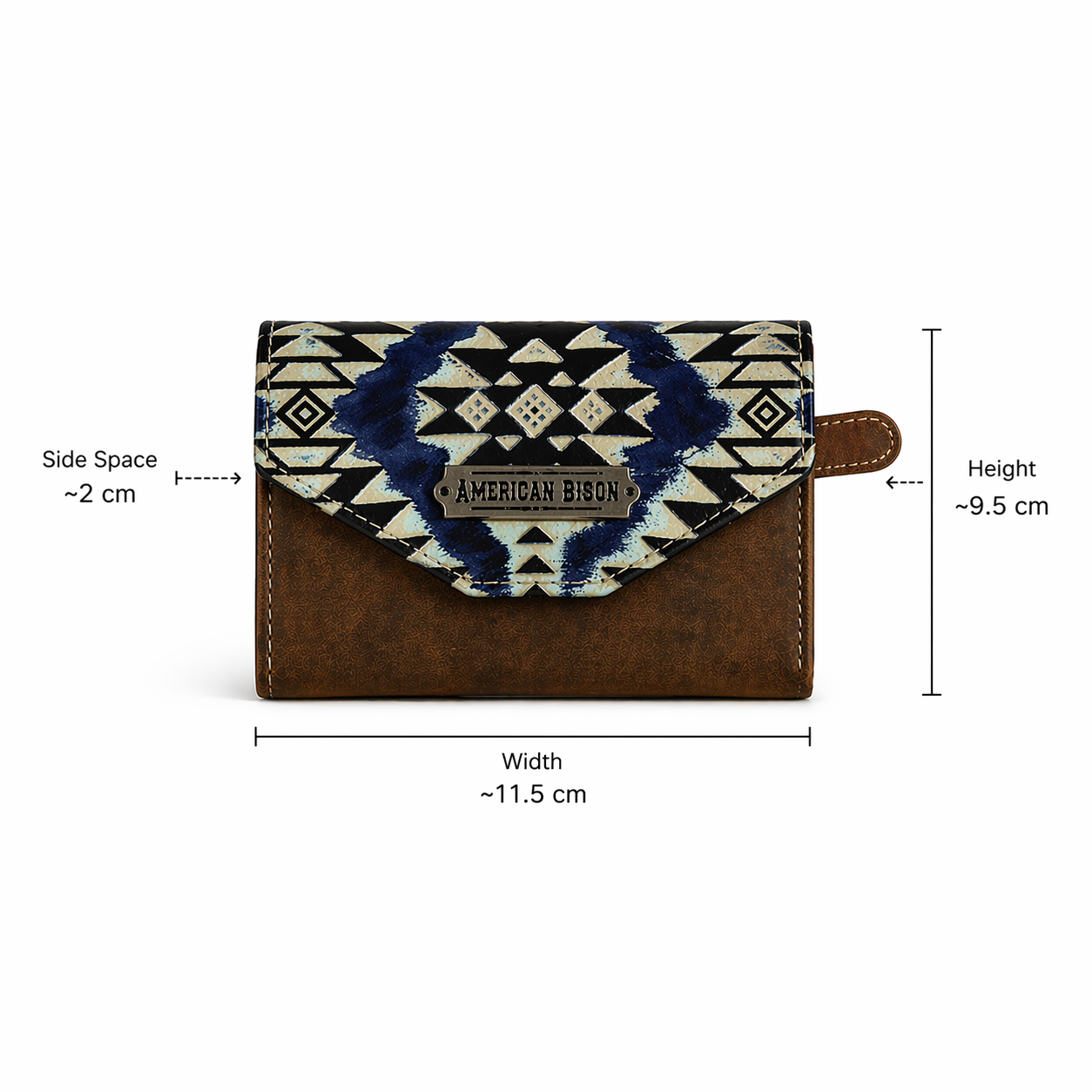 Indigo Aztec Tri-Fold Wallet