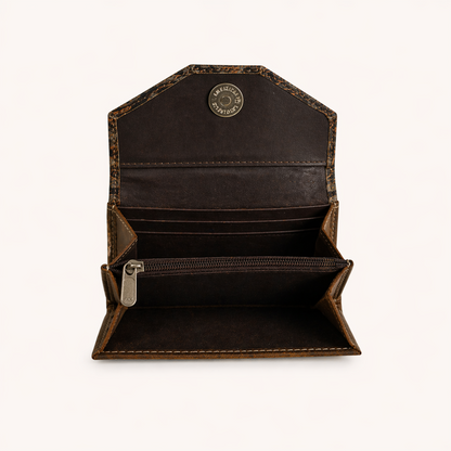 Midnight Bloom Double-Fold Wallet