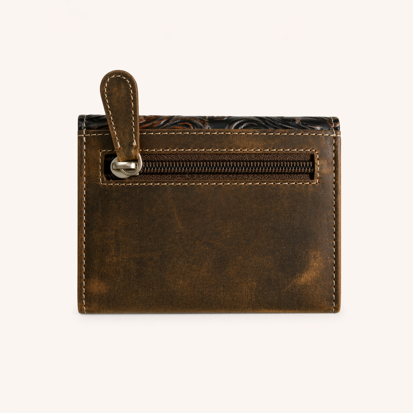 Midnight Bloom Tri-Fold Wallet