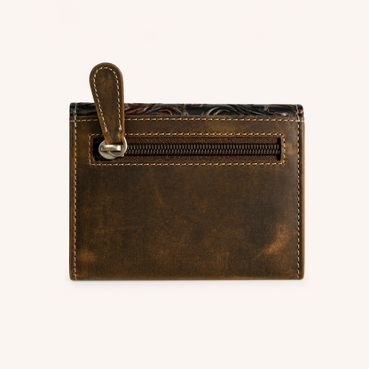 Midnight Bloom Tri-Fold Wallet