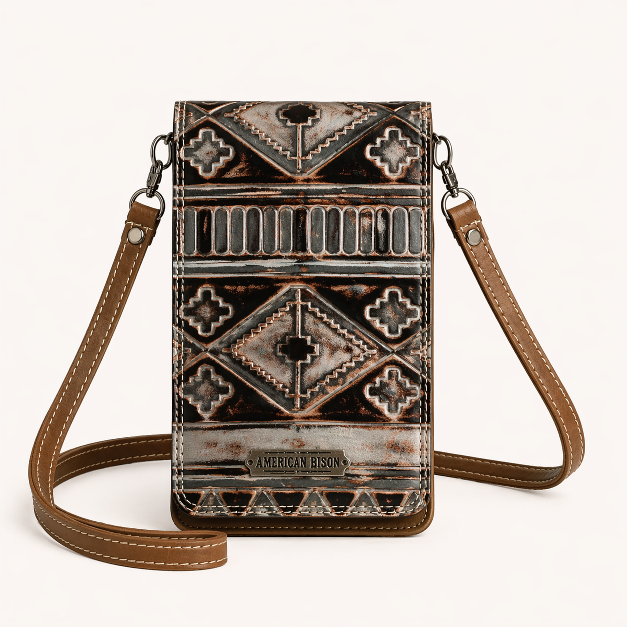 Smoky Aztec Crossbody Organiser Bag