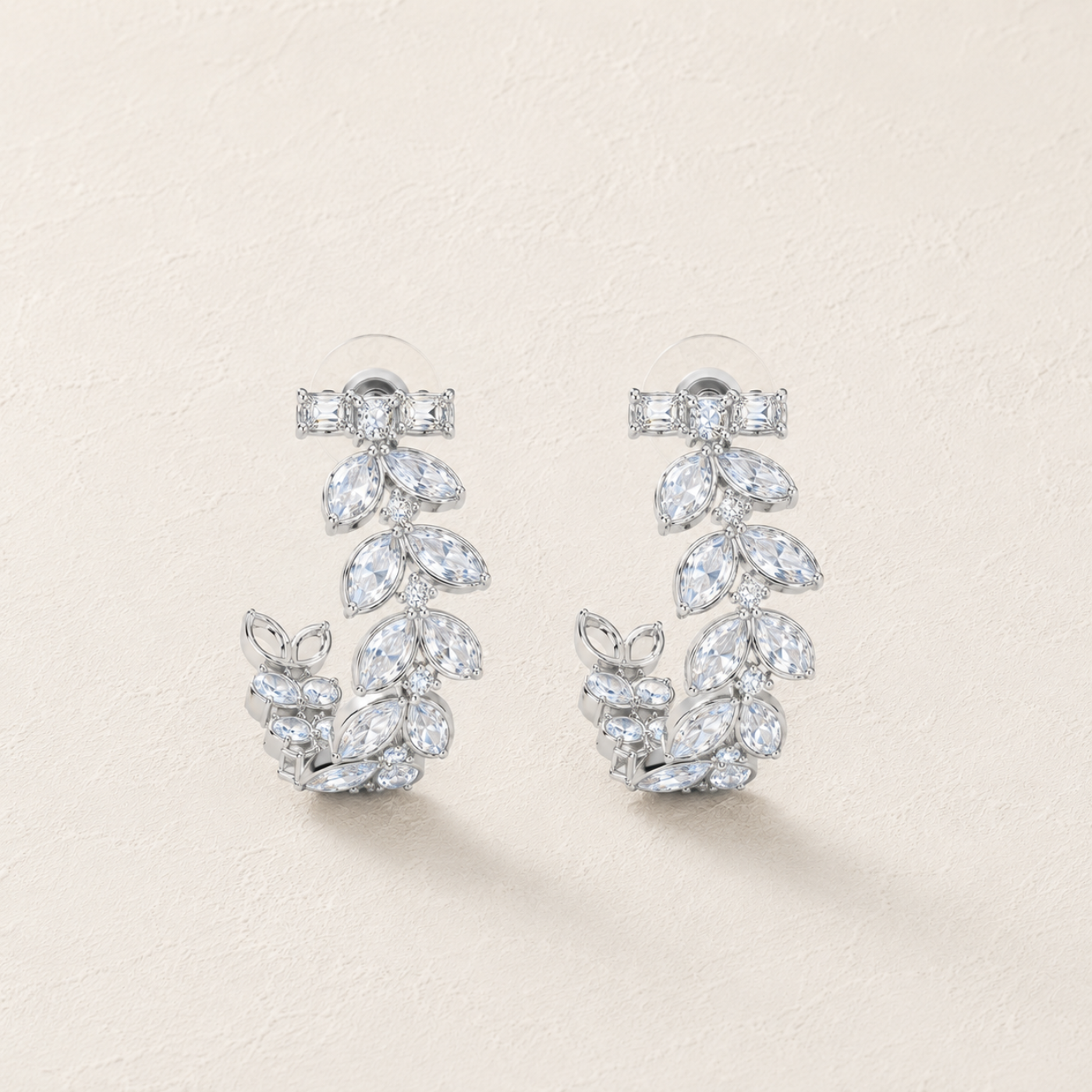 Crystal Vine Hoops