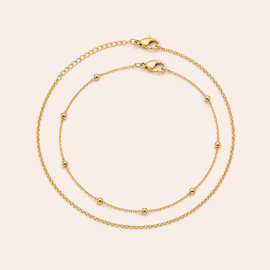 Luna Beaded Layer Anklet