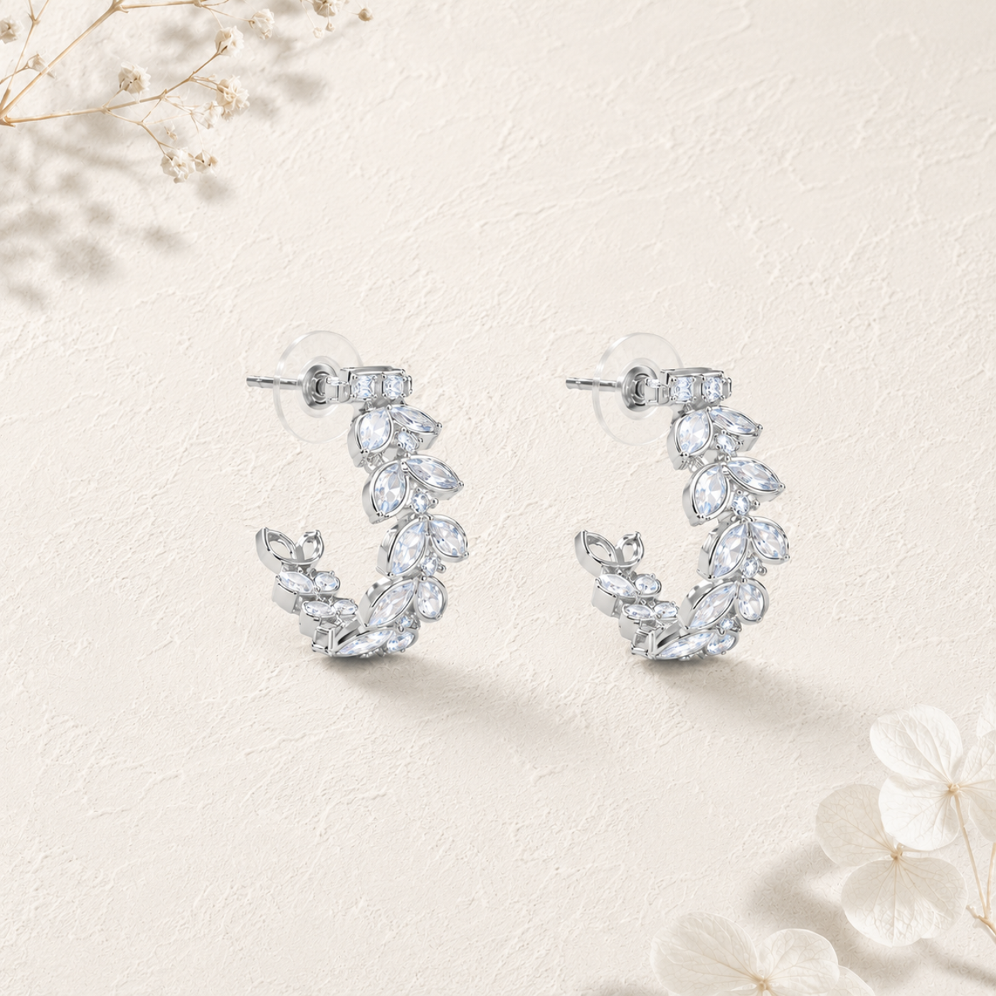 Crystal Vine Hoops