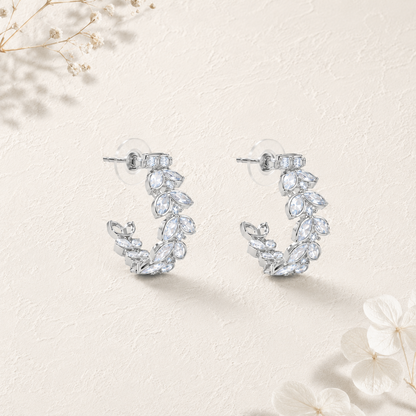Crystal Vine Hoops