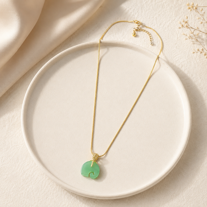 Emerald Trunk Gold Necklace