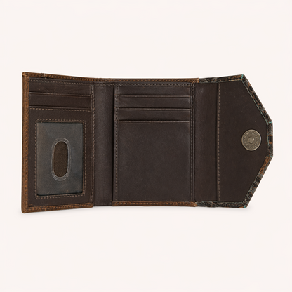 Midnight Bloom Tri-Fold Wallet