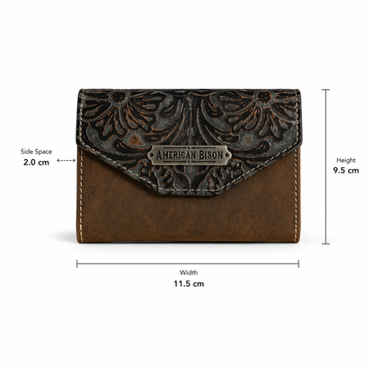 Midnight Bloom Double-Fold Wallet