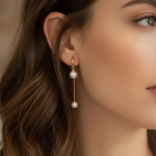 Elegant Pearl Drop Earrings