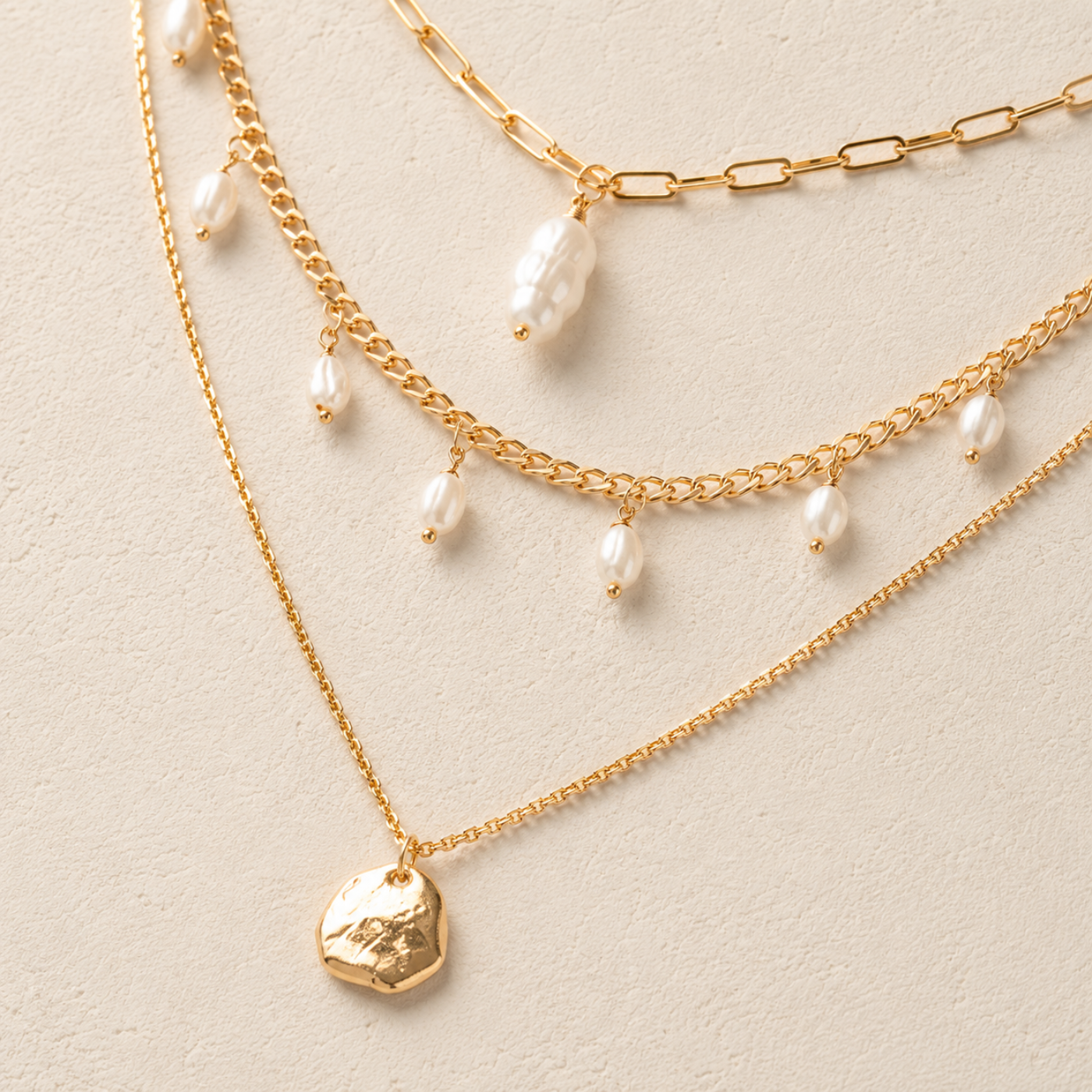 Pearl Trail Layered Necklace