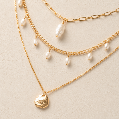Pearl Trail Layered Necklace