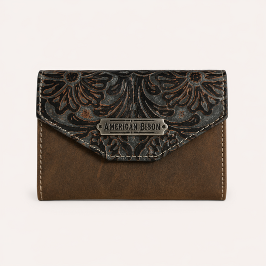 Midnight Bloom Double-Fold Wallet
