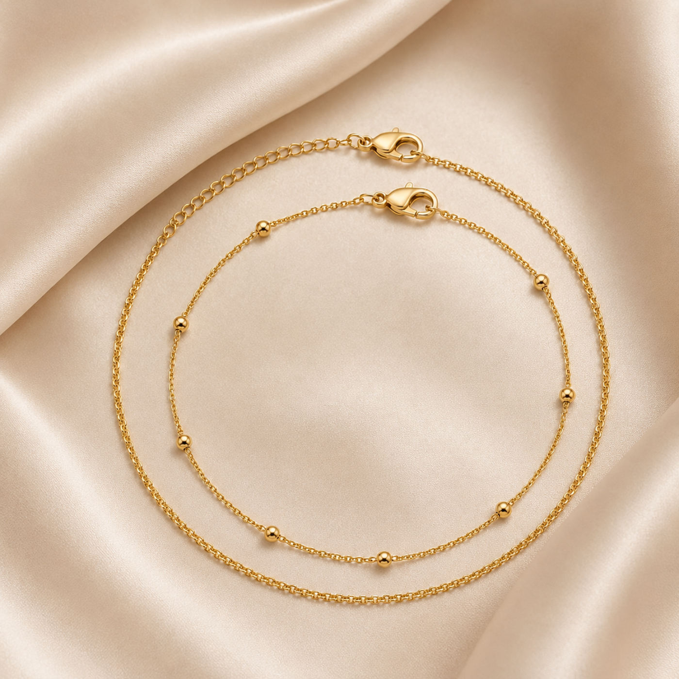 Luna Beaded Layer Anklet