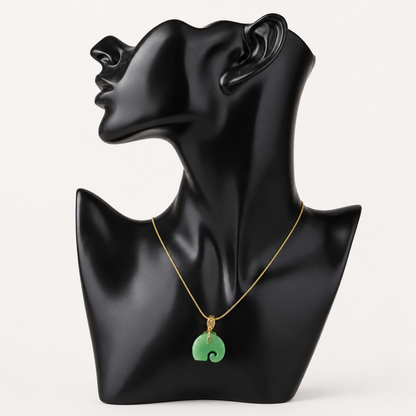 Emerald Trunk Gold Necklace