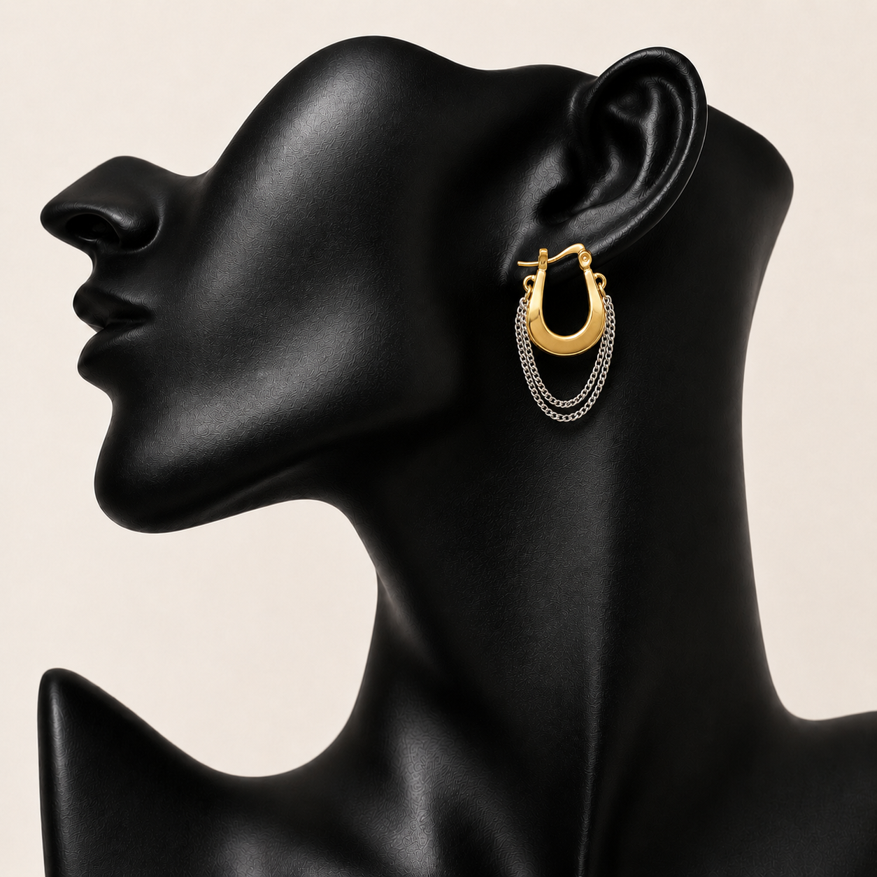 Draped Chain Hoops