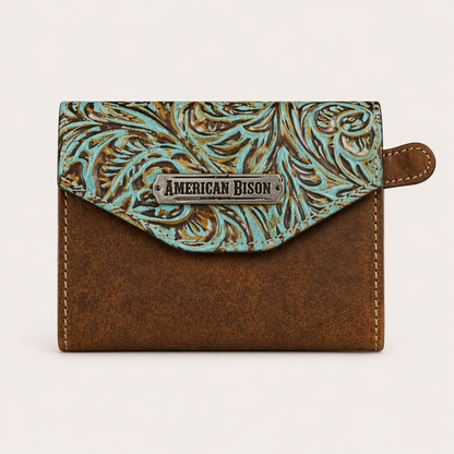 Turquoise Vine Double-Fold Wallet