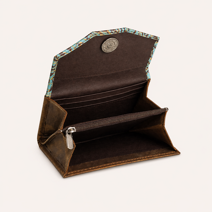 Turquoise Longhorn Double-Fold