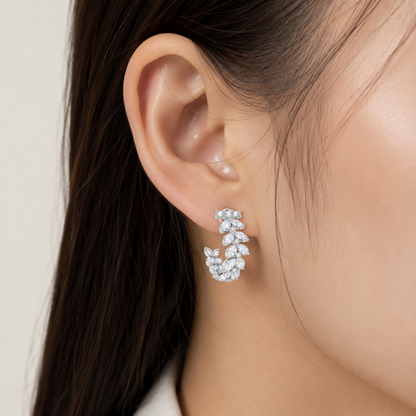Crystal Vine Hoops