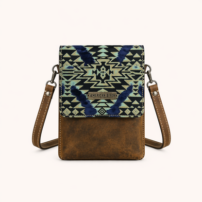 Indigo Aztec Phone Crossbody Bag