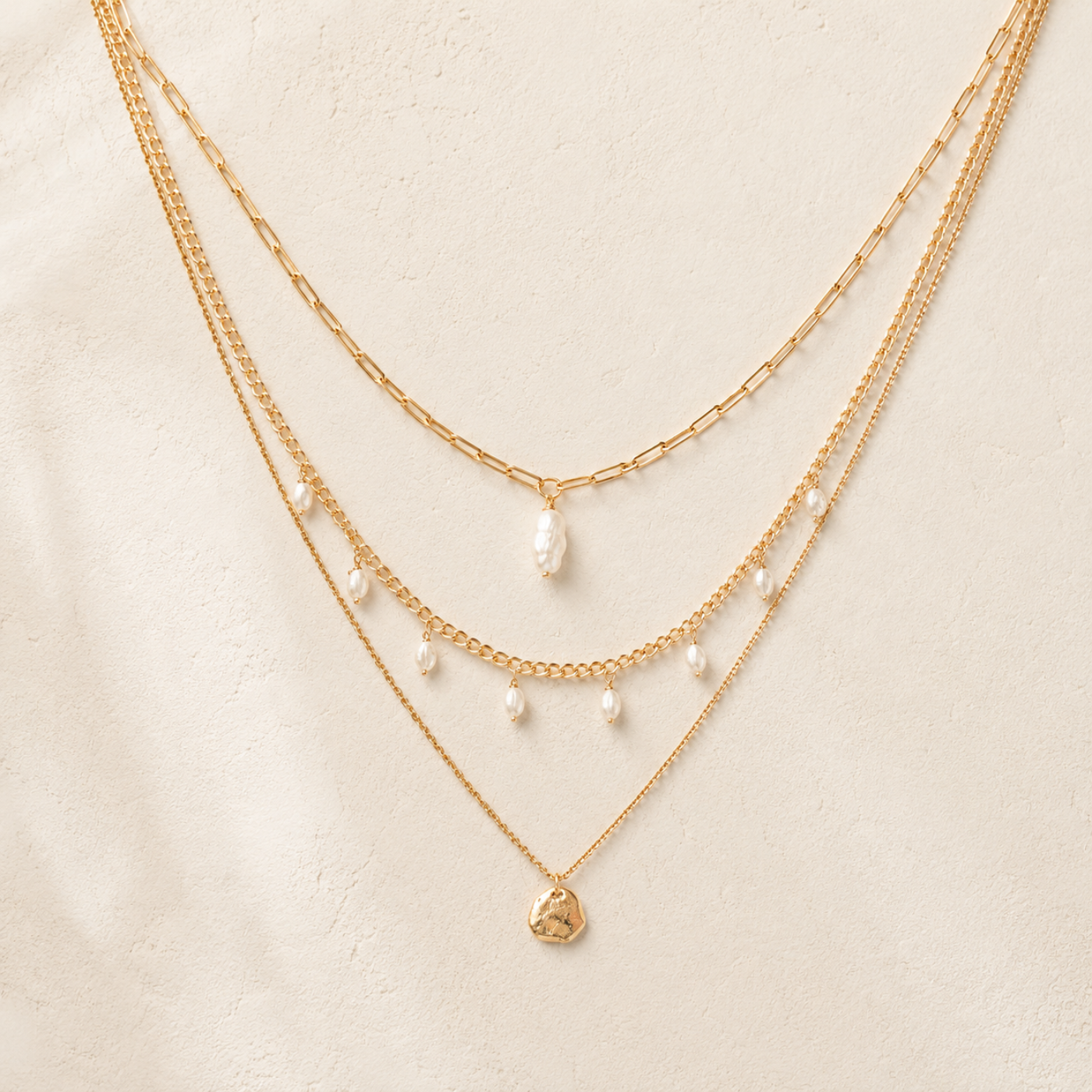Pearl Trail Layered Necklace