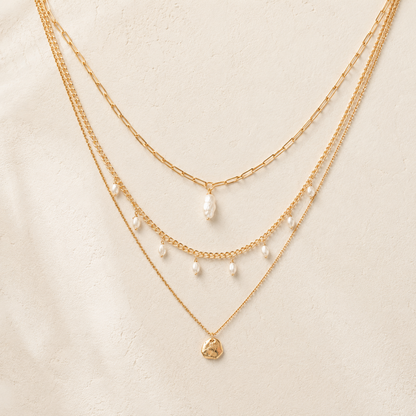 Pearl Trail Layered Necklace