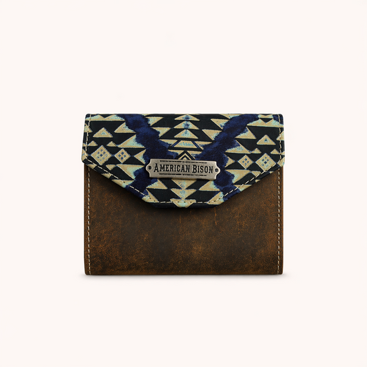 Indigo Aztec Double-Fold Wallet