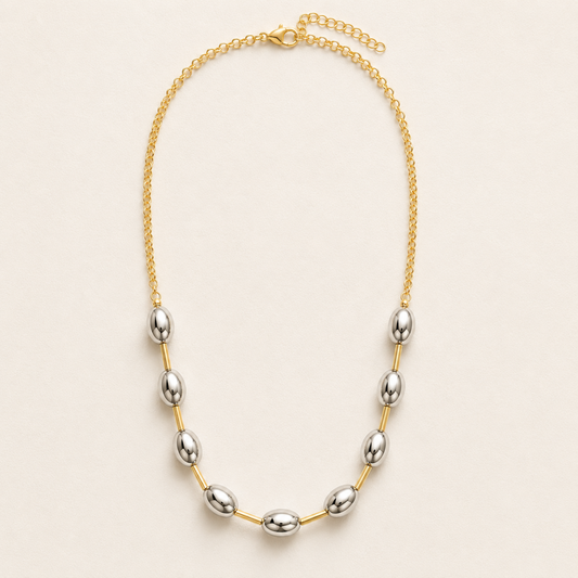 Estelle Two-Tone Bead Necklace
